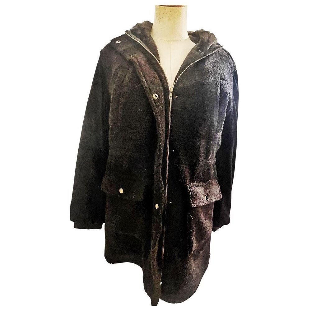 Eden Society Eden Sherpa Lined Contrast Cinch Waist Jacket Size‎ Small NWOT